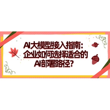 AI大模型接入指南：企业如何选择适合的AI部署路径？