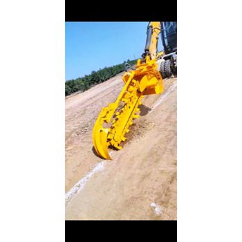 鏈條式開溝機圓盤式開溝機開溝機挖機屬具開溝機源頭工廠