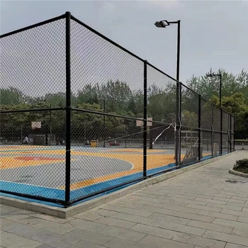 阿里體育場隔離柵4米高日字型浸塑勾花護欄