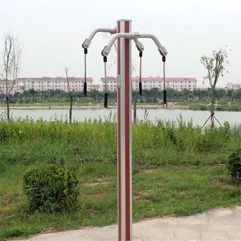 遷安公園健身器材塑木健身器材鋼管噴塑