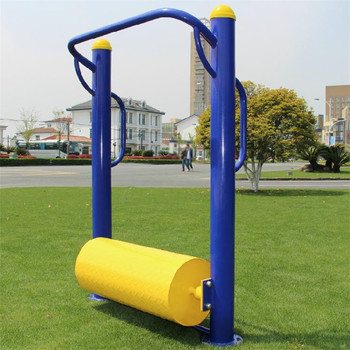 遷安公園健身器材塑木健身器材鋼管噴塑