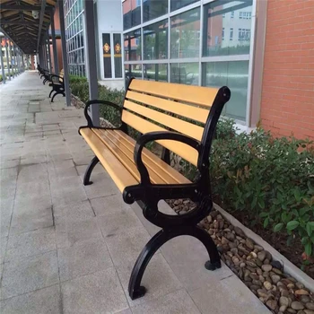 南通鑄鐵防腐木座椅防腐木靠背座椅小區(qū)休閑椅