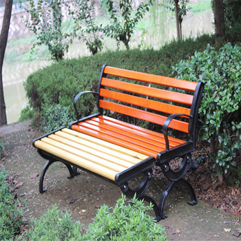 包頭鐵藝公園椅防腐木靠背座椅廣場(chǎng)休閑椅
