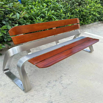 盤(pán)錦公園長(cháng)條椅公園鐵藝座椅校園休息椅