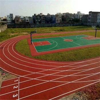 開封塑膠球場材料塑膠田徑跑道工廠