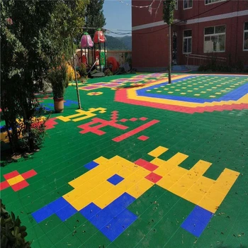 威海塑料懸浮地板室外籃球場(chǎng)懸浮地板游樂場(chǎng)懸浮地板