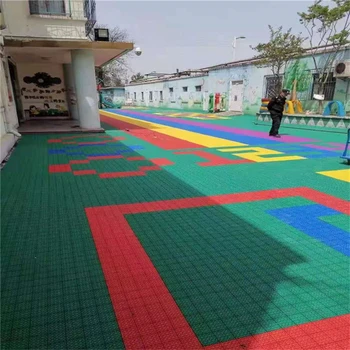 丹東幼兒園防滑地板運動場懸浮地板