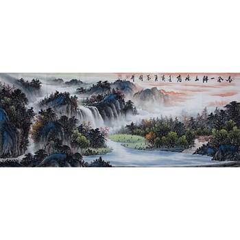 周金閶先生創(chuàng)作《春風(fēng)一陣山水秀》規(guī)格尺寸，收藏價(jià)值