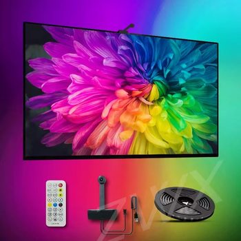 源頭工廠usb直插式屏幕取色器燈帶跨境RGB幻彩電競(jìng)氛圍燈