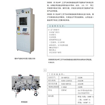 氣保焊氬氧氦氮碳混配器半導(dǎo)體特氣柜減壓閥隔膜閥scrubber尾氣爐