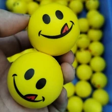 PU全彩印海綿發(fā)泡球慢回彈PU表情笑臉握力球發(fā)泄玩具
