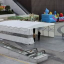 安陽林州推拉雨棚大型鋼結構雨棚移動推拉篷上門安裝