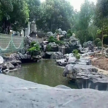 河南許昌太湖石假山制作公園假山造景