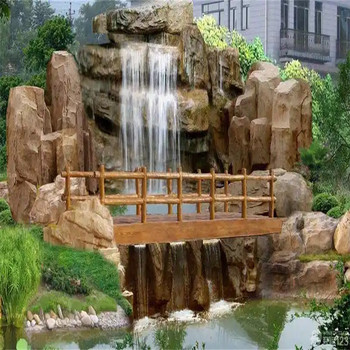 吉林吉林塑石假山施工庭院別墅魚(yú)池假山