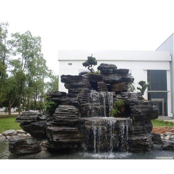 內蒙古呼倫貝爾千層石假山制作公園假山駁岸施工