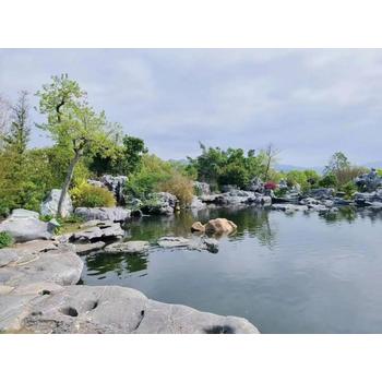 天津紅橋斧劈石假山安裝大型園林假山制作