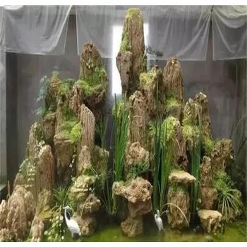 河南漯河黃蠟石假山大型園林假山制作