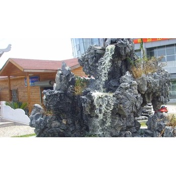 天津河北塑石假山施工庭院別墅魚(yú)池假山
