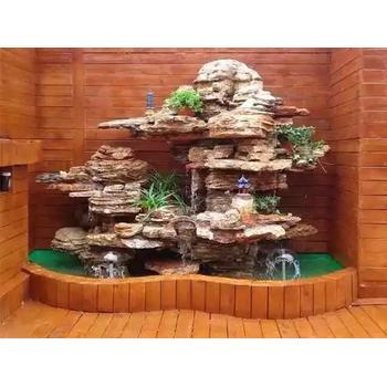 吉林長春水泥假山公司小區假山流水造景
