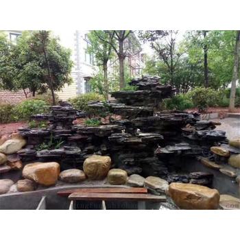 黑龍江佳木斯斧劈石假山安裝公園假山駁岸施工