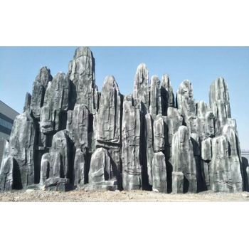 北京東城黃蠟石假山公司假山大門制作