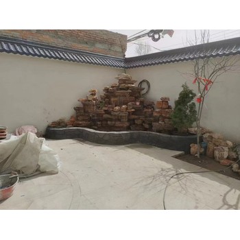 河南漯河黃蠟石假山大型園林假山制作