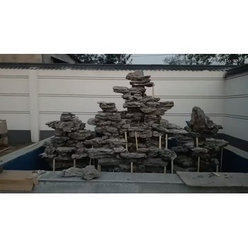 河北唐山塑石假山施工公園假山駁岸施工