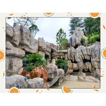 山東濟南塑石假山施工公園假山駁岸施工