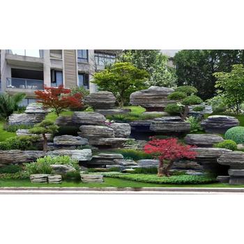 天津武清塑石假山施工學(xué)校假山現場(chǎng)施工