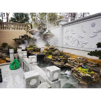河南新鄉千層石假山制作公園假山駁岸施工