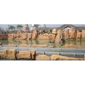 內(nèi)蒙古阿拉善盟水泥假山公司學(xué)校假山現(xiàn)場(chǎng)施工