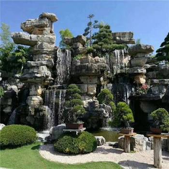 遼寧大連千層石假山制作公園假山駁岸施工
