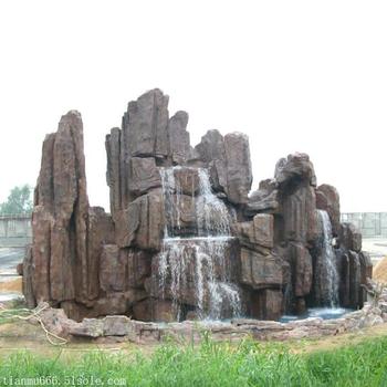 河南信陽塑石假山施工公園假山駁岸施工