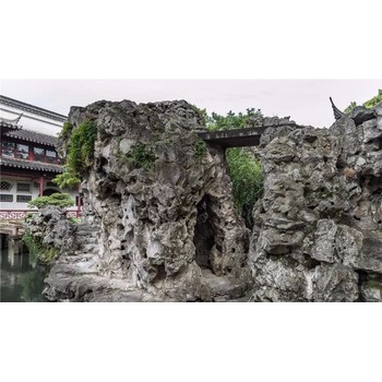 河南開封太湖石假山制作學(xué)校假山現(xiàn)場(chǎng)施工