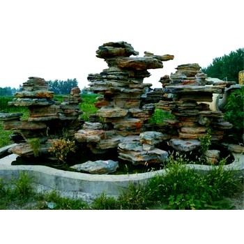 北京朝陽千層石假山制作大型園林假山制作