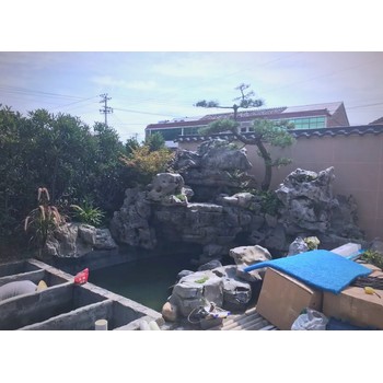 天津和平公園假山制作千層石假山