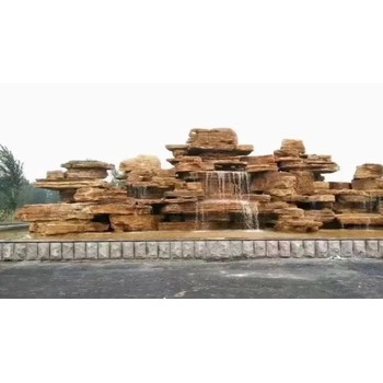 遼寧阜新學(xué)校假山制作上水石假山