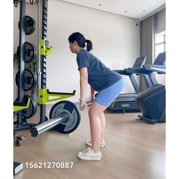 商用健身器材健身房工作室休閑區(qū)鐵館橡膠pu全膠鍍鉻杠鈴片廠家