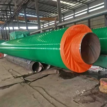 鍍鋅鐵皮保溫鋼管小區(qū)供暖聚氨酯發(fā)泡熱力管道鍍鋅鐵皮架空保溫管