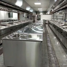 廣州榮翔酒店學(xué)校工廠食堂商用廚房設(shè)備廠家加工定制不銹鋼廚具圖片