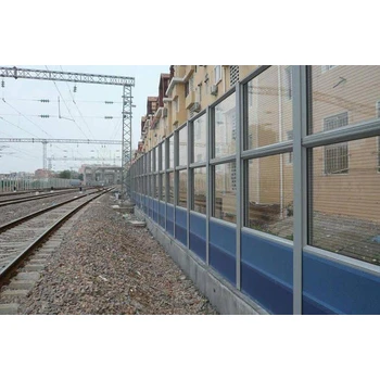 公路聲屏障-金屬消音板百葉窗隔聲屏障鐵路高架橋隔音屏