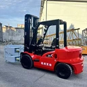 杭州XR35升高3.5米燃油叉車配卡斯卡特圓抱夾二手紙卷夾