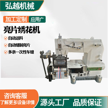 工業(yè)珠片亮片刺繡珠片機(jī)珍珠邊縫紉機(jī)亮片縫紉設(shè)備特種機(jī)