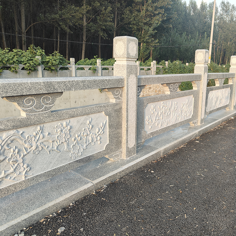 花崗巖石護(hù)欄雕刻加工-河道邊花崗巖石材護(hù)欄批發(fā)供應(yīng)