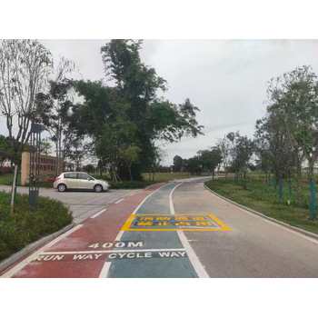 承接公園跑道熱熔劃線，園區(qū)圖案，文字定制，長(zhǎng)期使用