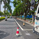 崇左寧明公園路面熱熔地標線