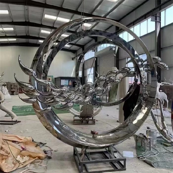 园林景观不锈钢雕塑鱼生产厂家