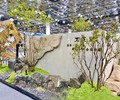 长沙室外地铺柏坡黄景墙定制价格多少钱,天然原石柏坡黄景墙