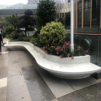 清水混凝土坐凳GRC透光混凝土坐凳盐城GRC树池坐凳厂家报价