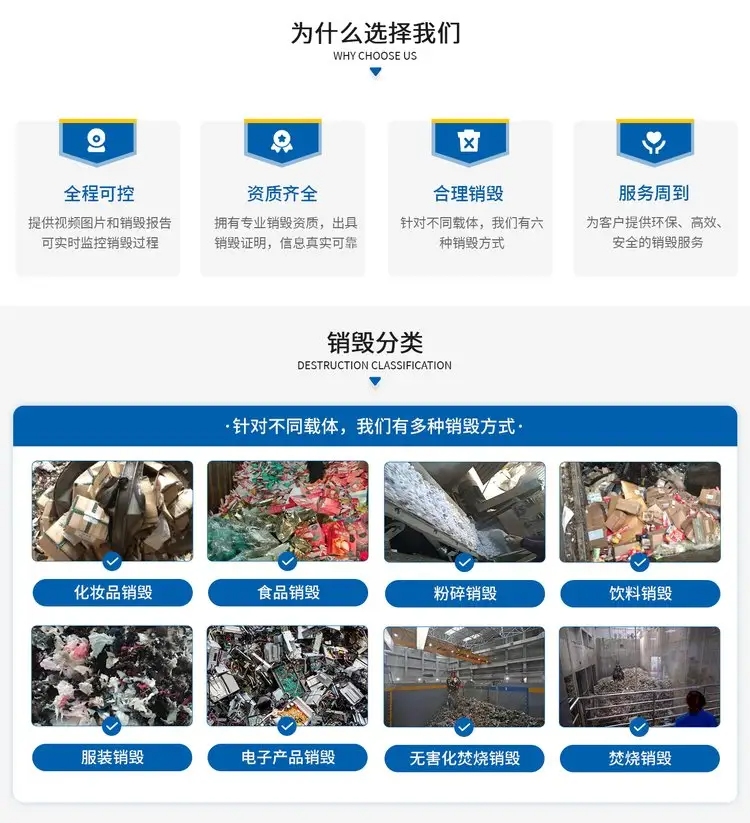 過期食品報廢 廣州黃埔提供已過期食品銷毀上門服務